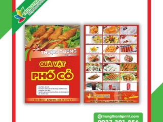 In nhanh tờ rơi và menu quán ăn