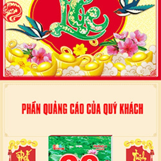 In lịch bloc 2025 mẫu 2 chử lộc