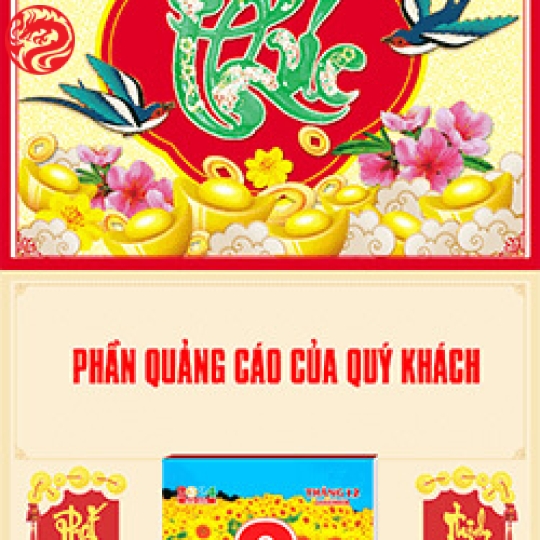 In lịch bloc 2025 mẫu 4 chử Phúc