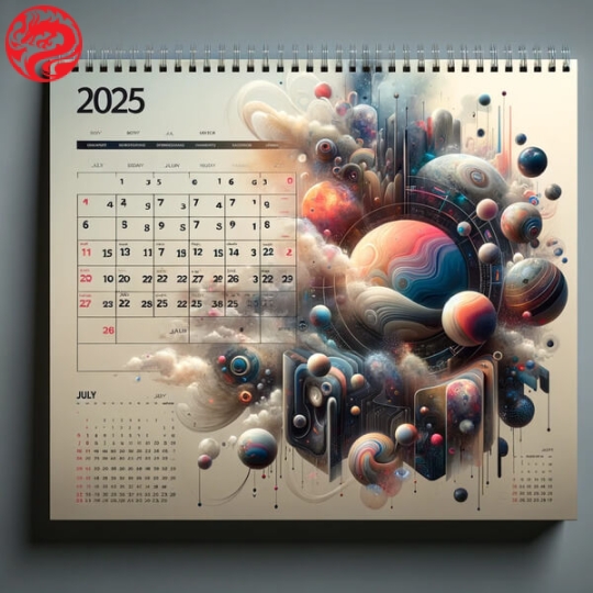 In lịch bàn 2025 mẫu 2