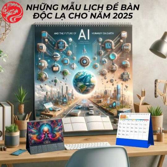 In lịch bàn 2025 mẫu 4